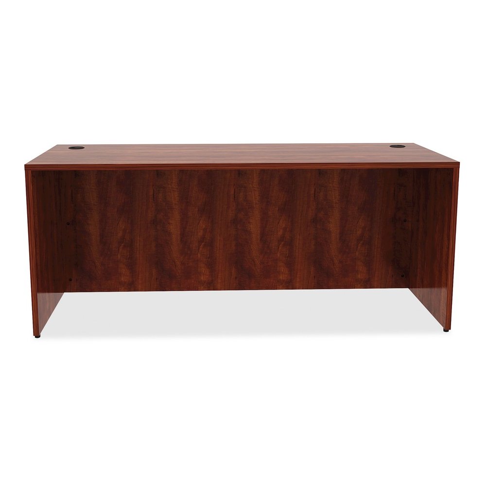 Lorell Essentials Series Rectangular Desk Shell - 29.5" Height x 70.9" Width x 29.5" Depth Desk - Material: Metal - Finish: Cherry Laminate - 1 Each. Picture 3