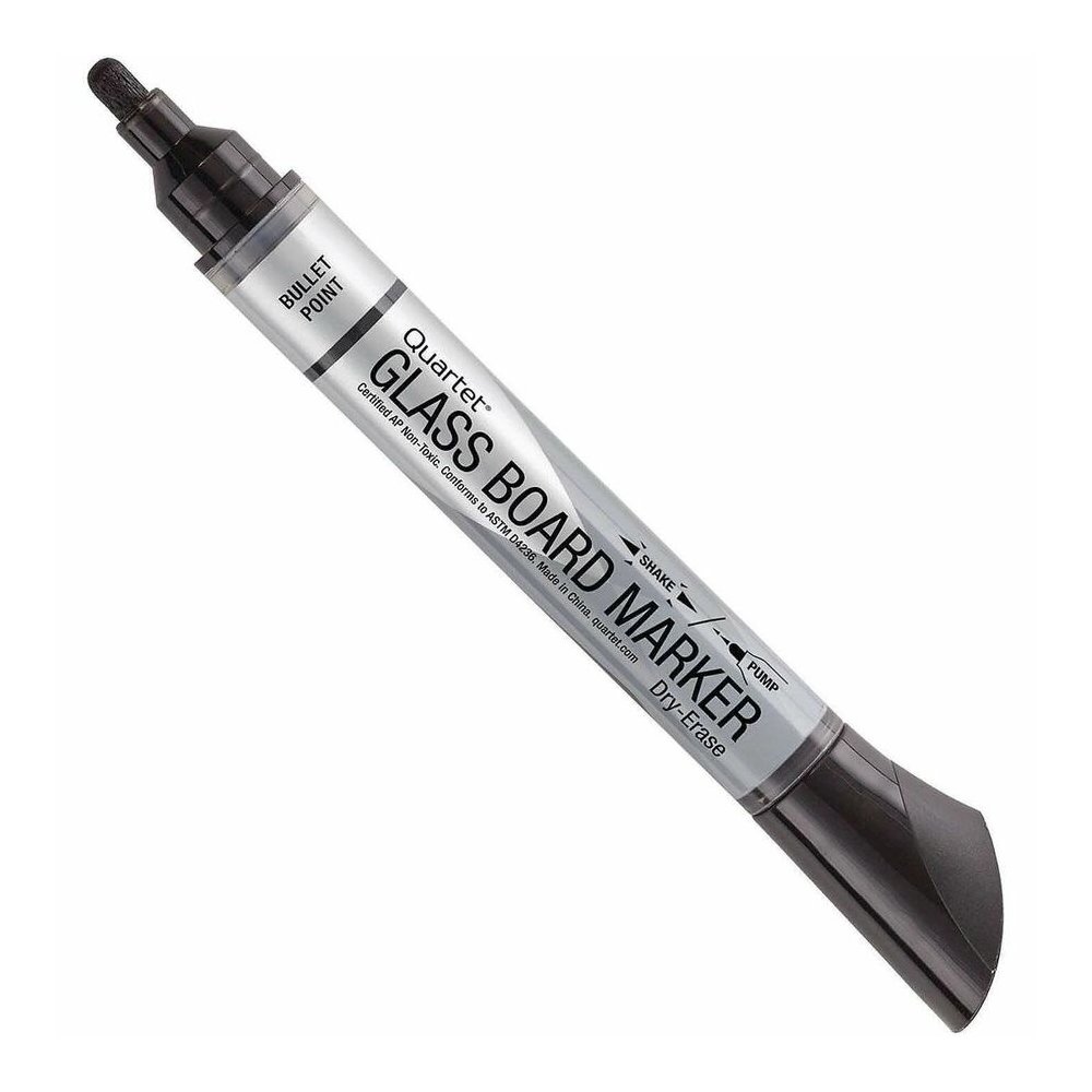 Quartet Premium Dry-Erase Markers for Glass Boards - Erasable - Black Ink - 1 Dozen. Picture 3