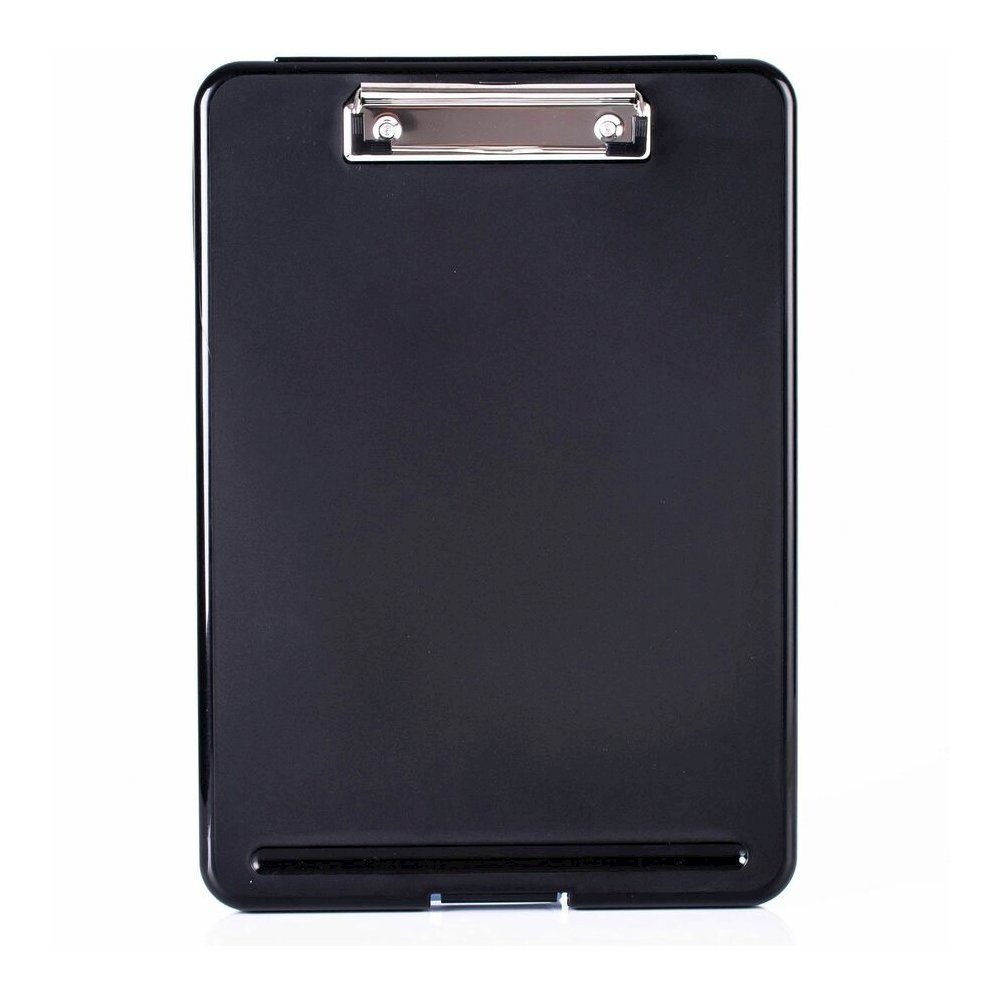 Business Source Storage Clipboard - 8 1/2" x 11" Sheet Size - Plastic - Black - 12 / Carton. Picture 2