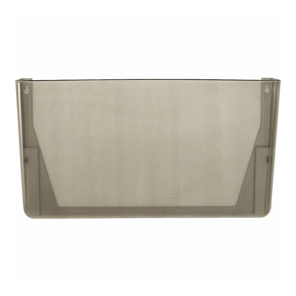 Officemate Mountable Wall File - 7" Height x 13" Width x 4.12" Depth - Smoke - Plastic - 4 / Carton. Picture 3