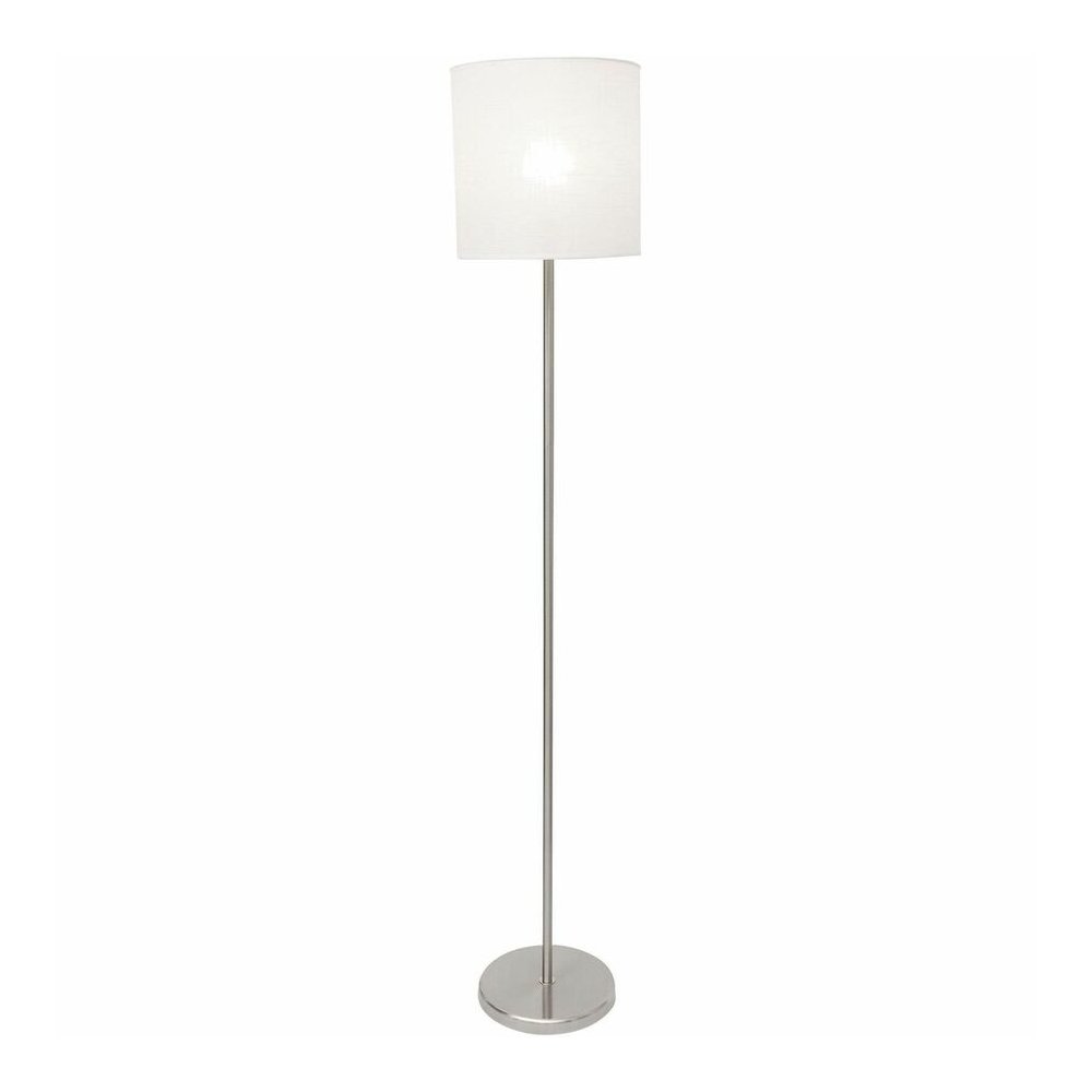 Lorell LED Contemporary Floor Lamp - 65" Height x 12" Width - 10 W LED Bulb - Brushed Nickel - Floor-mountable - Silver - for Living Room, Office, Lobby. Picture 5