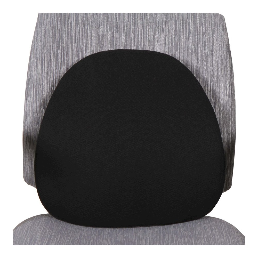 Lorell Ergo Lumbar Back Support - Black - Fabric, Memory Foam - 1 Each. Picture 2