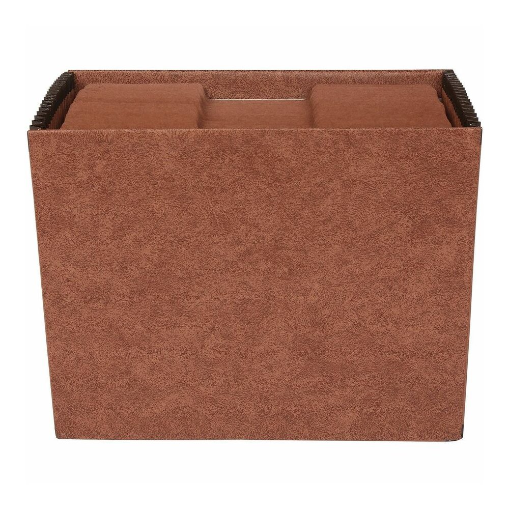 Business Source Letter Recycled Expanding File - 8 1/2" x 11" - 21 Pocket - Brown - 30% Recycled - 1 Each. Picture 2