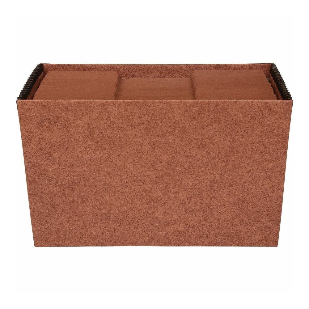 Business Source Legal Recycled Expanding File - 8 1/2" x 14" - 21 Pocket - Brown - 30% Recycled - 1 Each. Picture 2