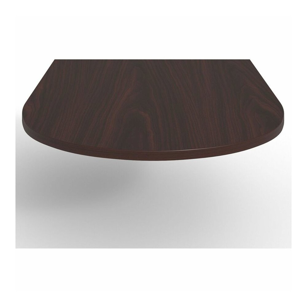 Lorell Prominence 2.0 Half-Racetrack Conference Tabletop - Mahogany Racetrack, Laminated Top - 72" Table Top Width x 48" Table Top Depth x 1.50" Table Top Thickness - Conferencing, Office - Assembly R. Picture 3