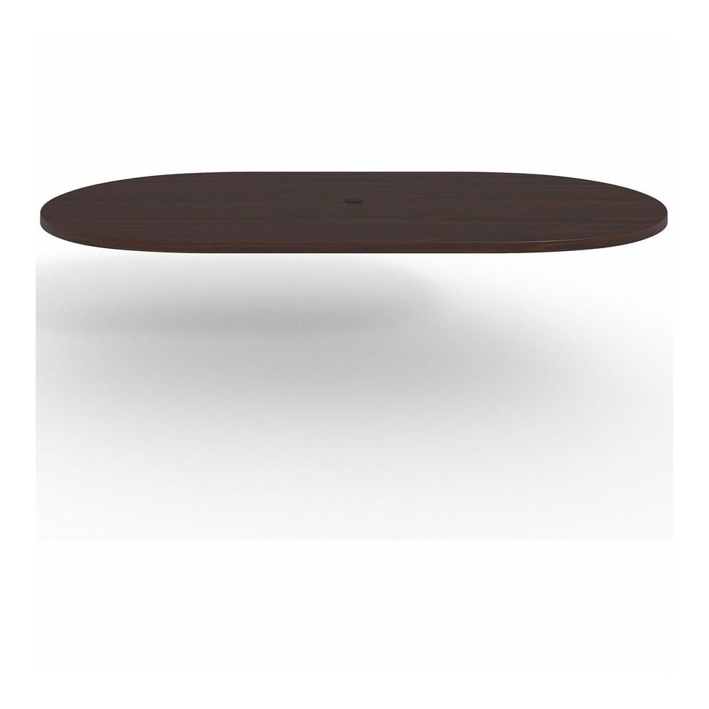 Lorell Prominence 2.0 Racetrack Conference Tabletop - Mahogany Racetrack, Laminated Top - 96" Table Top Width x 48" Table Top Depth x 1.50" Table Top Thickness - Conferencing, Office - Assembly Requir. Picture 3