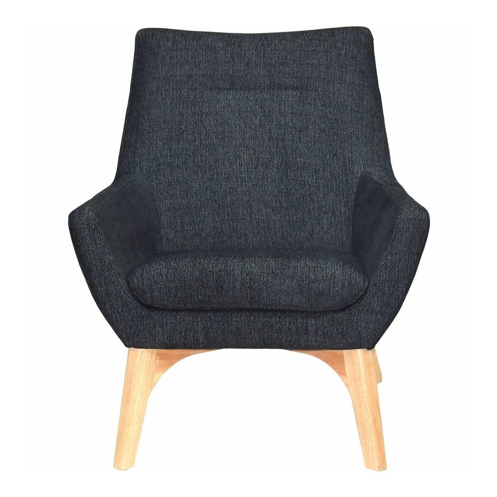 Lorell Quintessence Collection Upholstered Chair - Black Seat Color - Black Back Color - Low Back - Four-legged Base - 1 Each. Picture 2