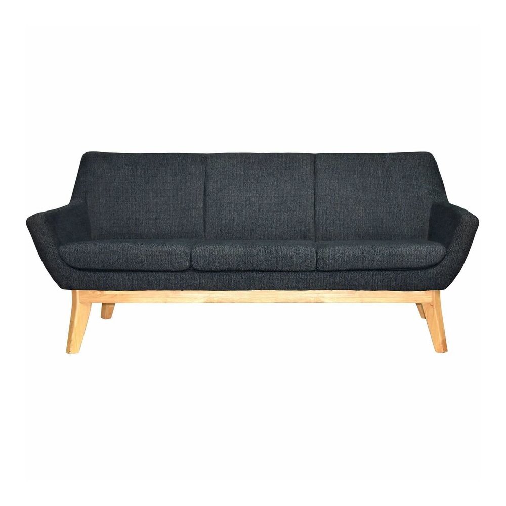 Lorell Quintessence Collection Sofa - 32.8" Height x 73.3" Width x 19.8" Length - Finish: Black - 1 Each. Picture 2