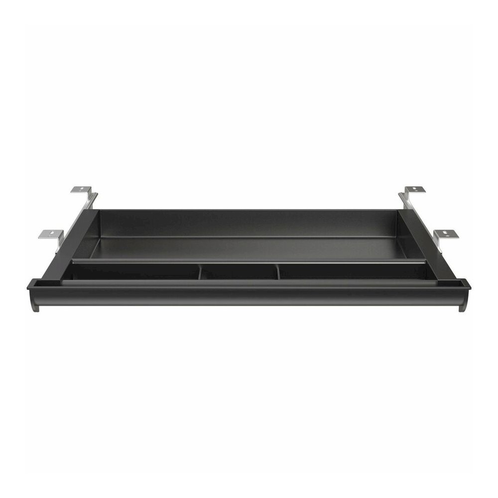 Lorell Laminate Desk 4-compartment Drawer - x 20.5" Width x 16" Depth - Material: Acrylonitrile Butadiene Styrene (ABS) - Finish: Black - 1 Each. Picture 4