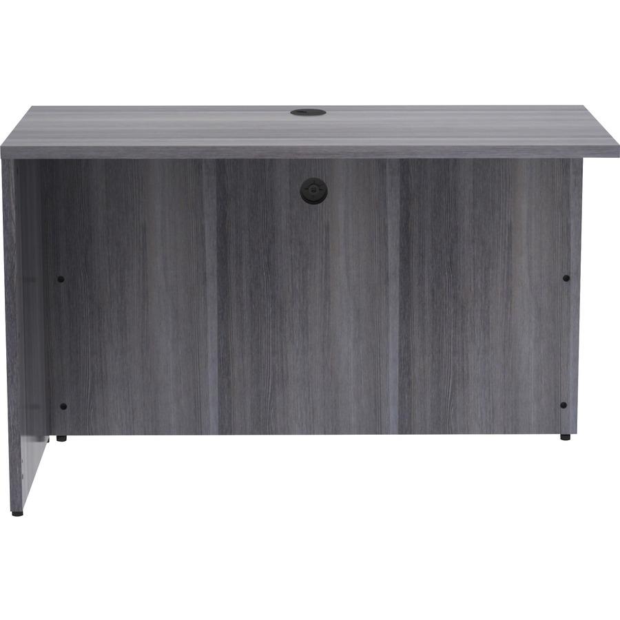 Lorell Essentials Series Return Shell - 48" x 24"29.5" , 1" Top - Laminate, Weathered Charcoal Table Top - Modesty Panel. Picture 6