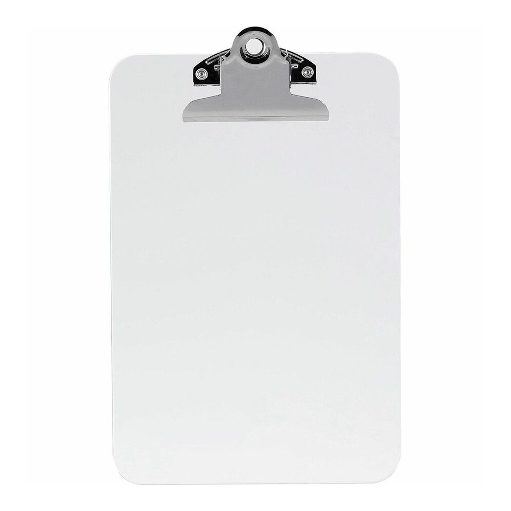 Business Source Plastic Clipboard - 6" x 9" Sheet Size - Spring Clip - Plastic - Clear - 12 / Box. Picture 2