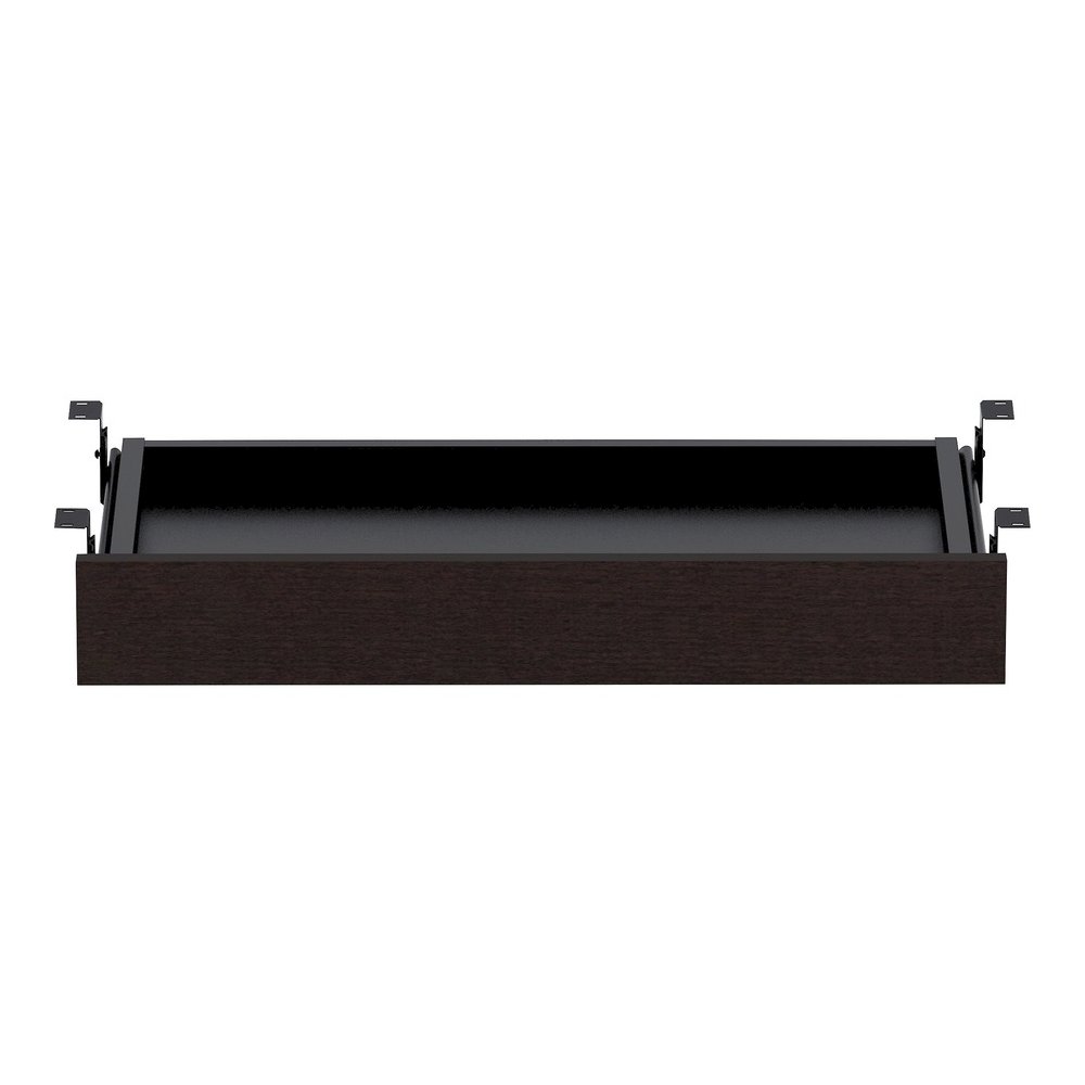 Lorell Universal Center Drawer - 5.1" Height x 16.7" Width x 28.4" Length - Finish: Espresso - Durable, Adjustable Drawer Glide - For Desk - 1 Each. Picture 5