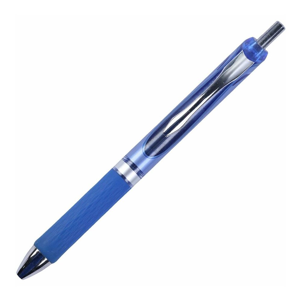 Integra Retractable Gel Ink Pen - Retractable - Blue Ink - Gel-based - Blue Barrel - Metal Tip - 1 Dozen. Picture 2