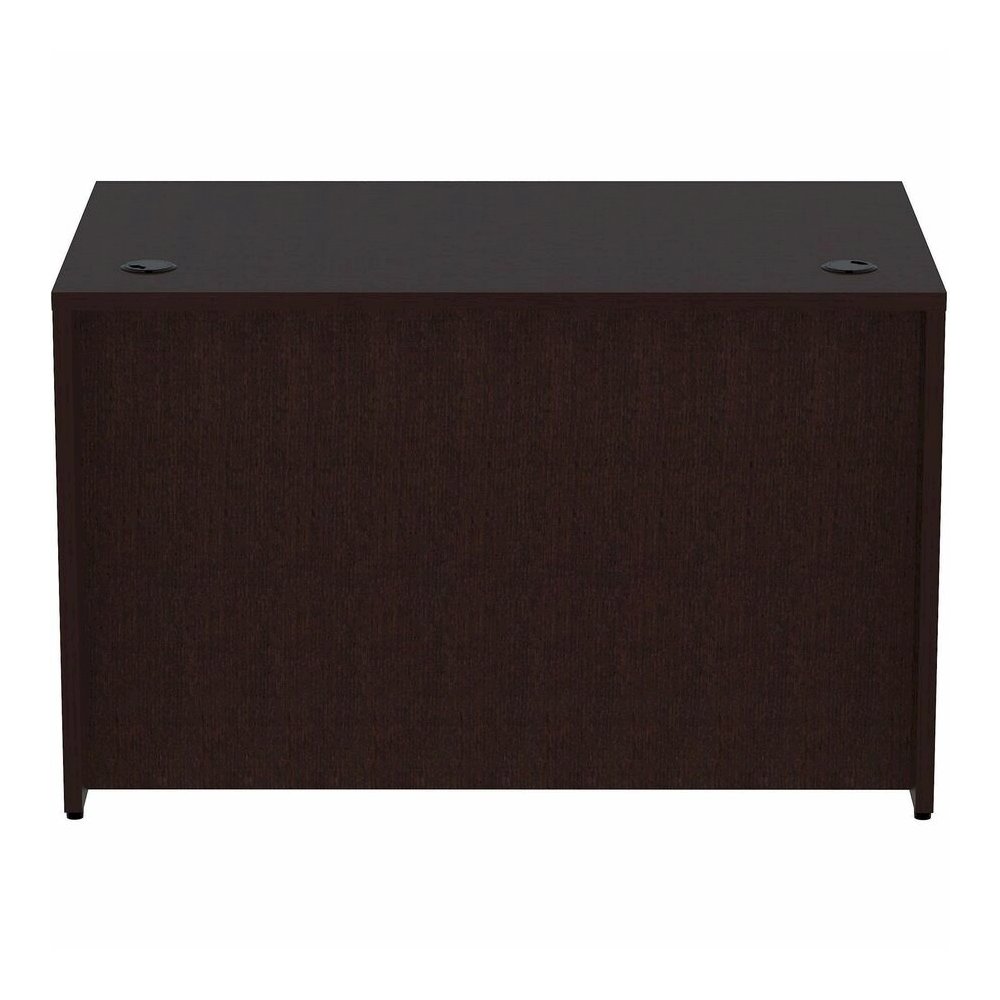 Lorell Essentials Series Rectangular Desk Shell - Rectangle - 29.5" Height x 48" Width x 30" Depth Desk Shell, 1" Thickness Top - Finish: Espresso - 1 Each. Picture 2
