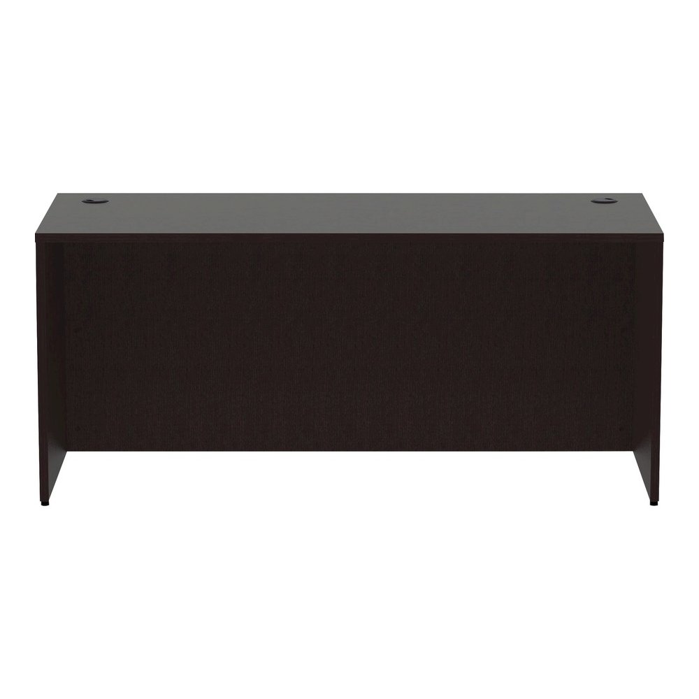 Lorell Essentials Series Rectangular Desk Shell - Rectangle - 29.5" Height x 66" Width x 30" Depth Desk Shell, 1" Thickness Top - Finish: Espresso - 1 Each. Picture 2