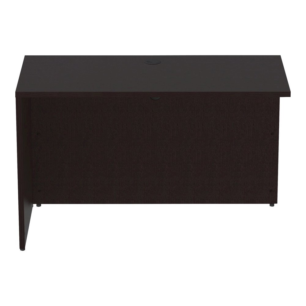 Lorell Essentials Series Return Shell - 29.5" Height x 48" Width x 24" Depth Return Shell, 1" Thickness Top - Finish: Espresso - Grommet, Adjustable Feet, Durable, Laminated, Cam Lock, Cord Management. Picture 3