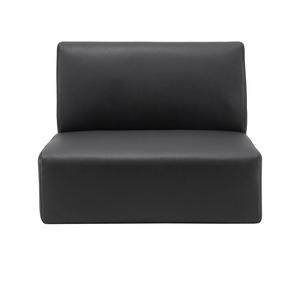 Lorell Contemporary Reception Collection Single Seat Sofa - 25.5" x 25.5"19.6" - Material: Polyurethane - Finish: Black. Picture 5