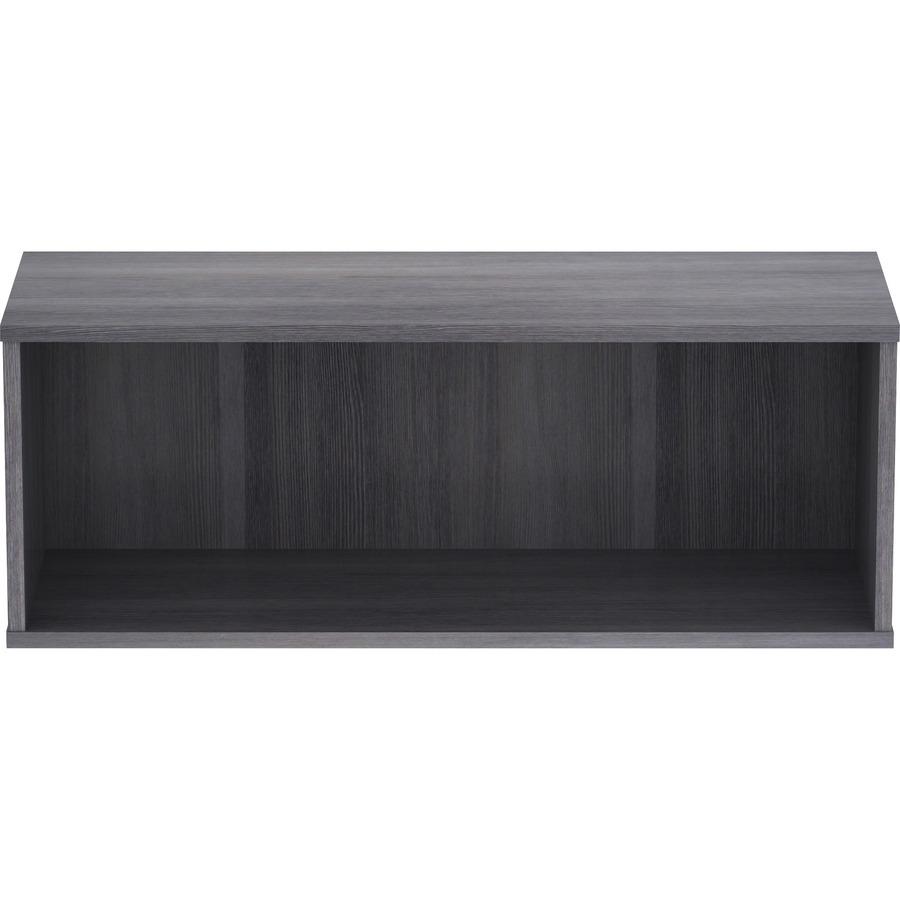 Lorell Panel System Open Storage Cabinet - 12.07" Height x 32.50" Width x 11.75" Depth - Charcoal - Laminate - 1 Each. Picture 3