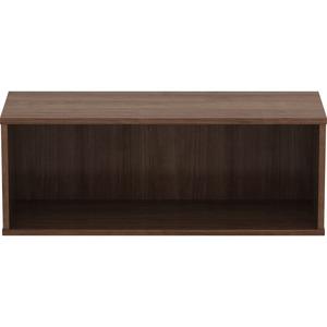 Lorell Panel System Open Storage Cabinet - 12.07" Height x 32.50" Width x 11.75" Depth - Walnut - Laminate - 1 Each. Picture 8