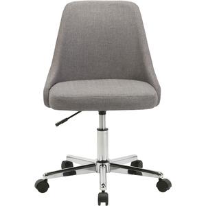 Lorell Resimercial Low-back Task Chair with Arms - 22.5" x 24.4"31.5" - Material: Fabric - Finish: Gray. Picture 5