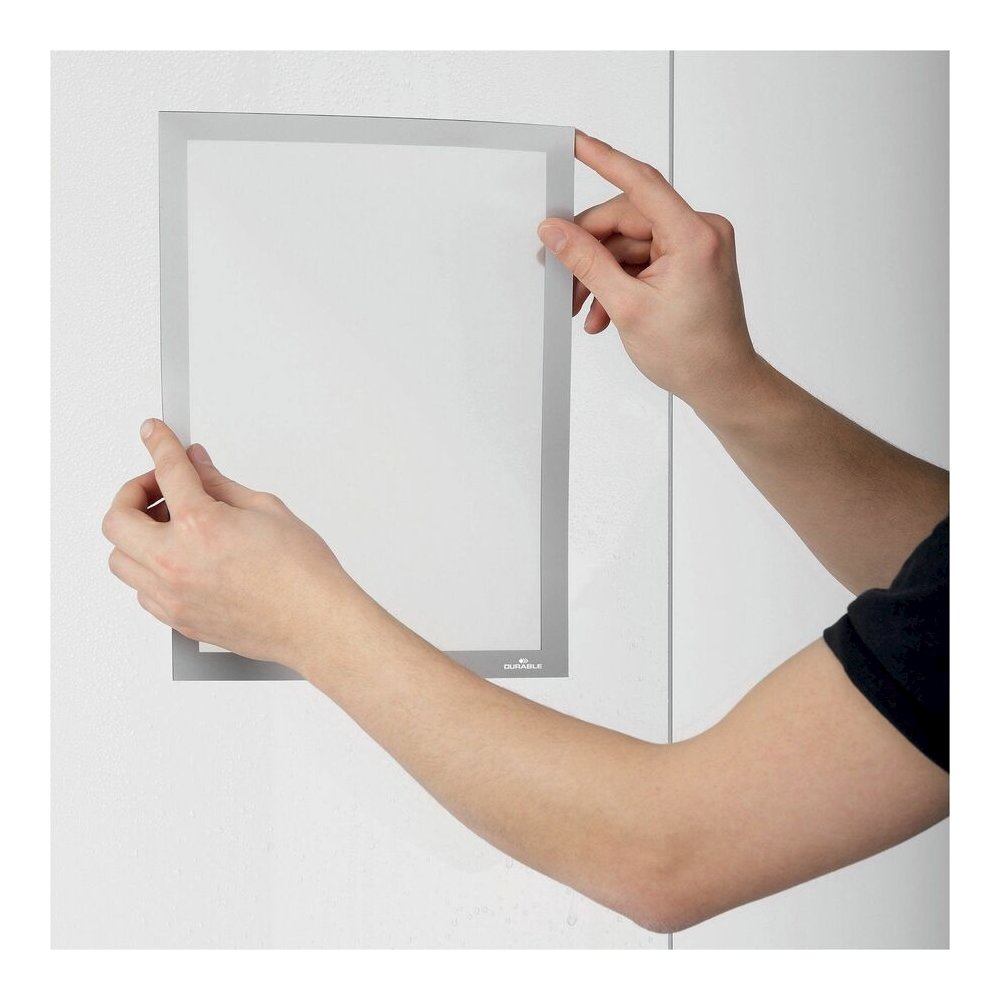 DURABLE The Infoframe - Glass-mountable, Window-mountable - Removable, Both Sides Display, Sturdy, UV Resistant, Heat Resistant, Repositionable - Information, Advertising - 2 / Pack. Picture 2