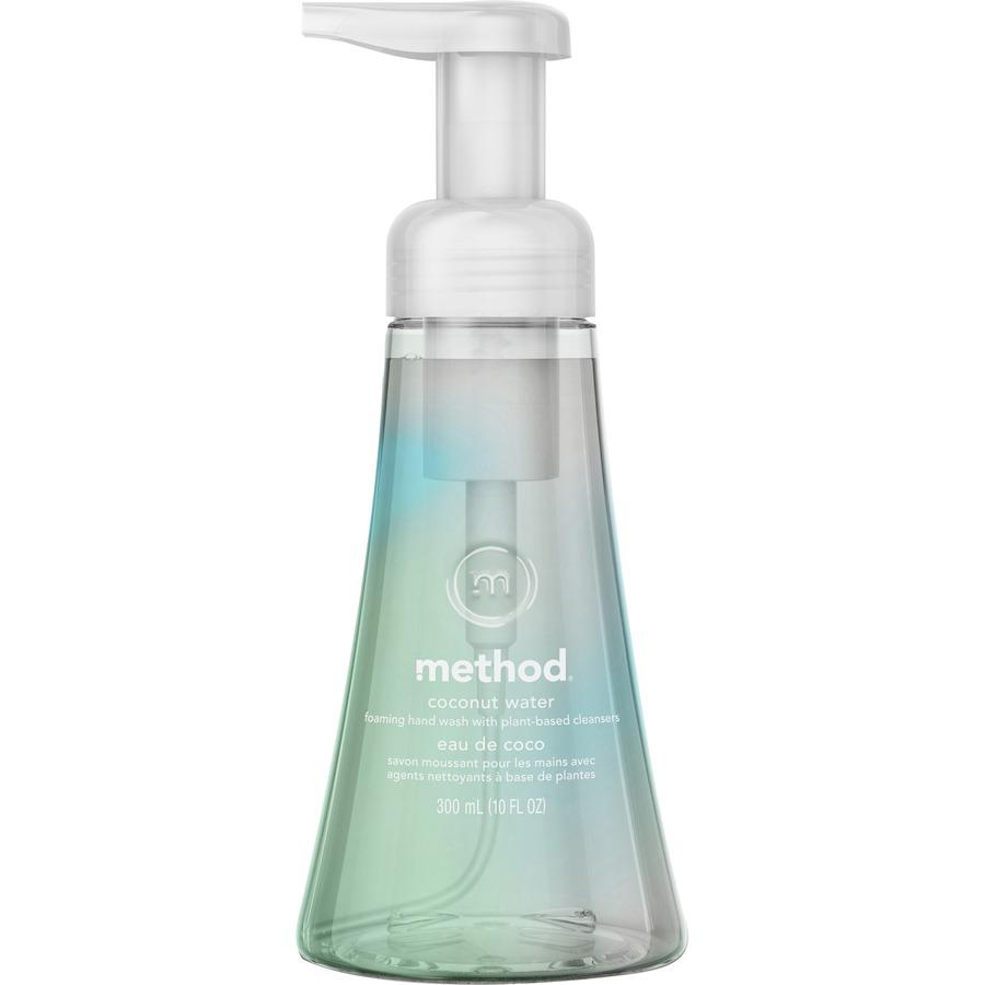 Method Foaming Hand Wash - Coconut Water Scent - 10 fl oz - Pump Bottle Dispenser - Hand - Clear - 6 / Carton. Picture 3