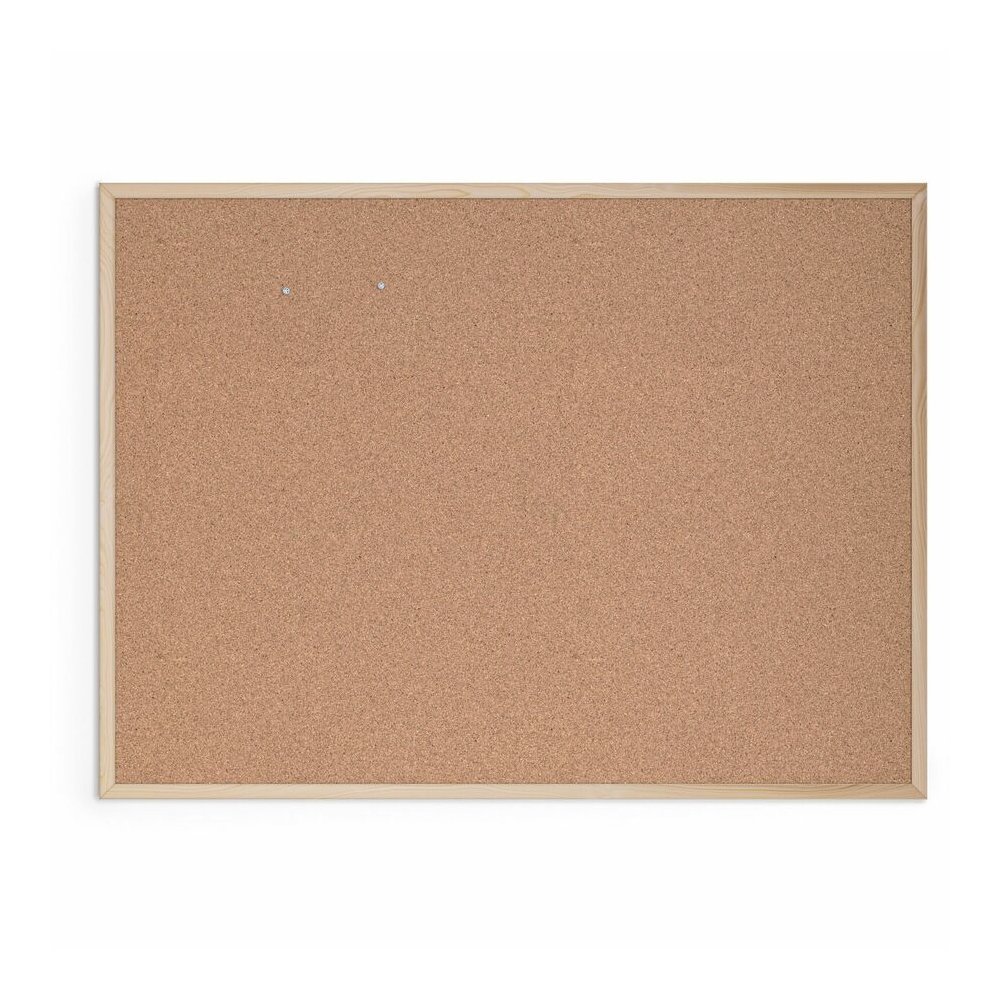 U Brands Cork Bulletin Board - 36" Board Height x 48" Board Width - Natural Cork Surface - Self-healing, Durable, Mounting System, Tackable - Birch Wood Frame - 1 Each. Picture 3