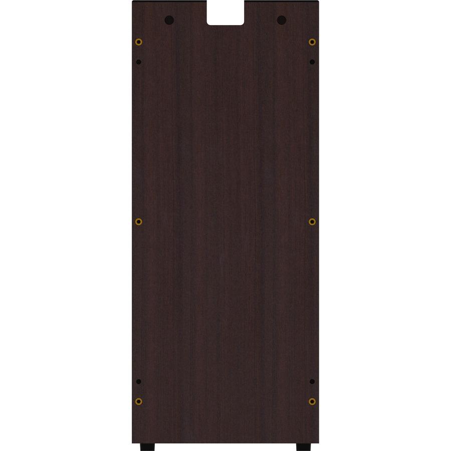 Lorell Essentials Series Credenza Half Leg - 12" x 1"28.5" - Finish: Espresso Laminate. Picture 3