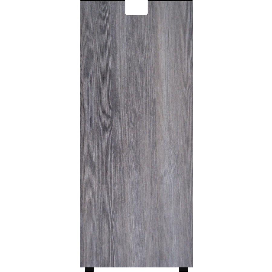 Lorell Essentials Series Credenza Half Leg - 28.5" Height x 12" Width x 1" Depth - Finish: Weathered Charcoal Laminate - 1 Each. Picture 3