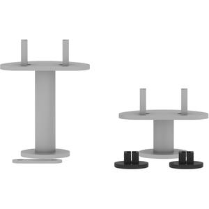 Lorell Adaptable Panel System Straight Connector Set - Steel - Silver - 1 Set. Picture 5