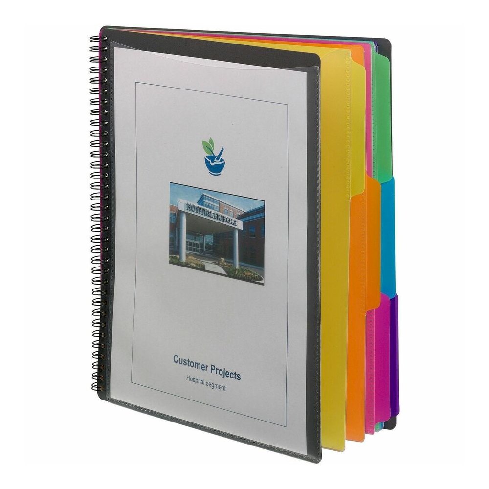 Smead 1/3 Tab Cut Letter Organizer Folder - 8 1/2" x 11" - 12 Pocket - Assorted Tab Position - Gray - 1 Each. Picture 2