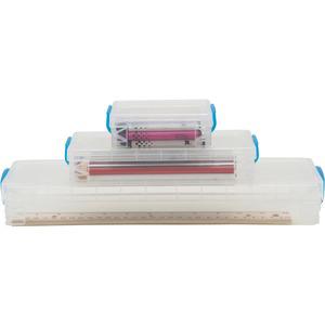 Super Stacker School Kit - Snap-tight Closure - Heavy Duty - Stackable - Plastic - Transparent - For Pen/Pencil, Marker, Crayon, Ruler, Office, School, Home, Paper Clip, Rubber Band, Craft Supplies, S. Picture 12