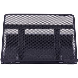 Lorell Mesh Laptop Stand - 3.50" Height x 13" Width x 11.50" Depth - Desktop - Steel, Metal - Black. Picture 5