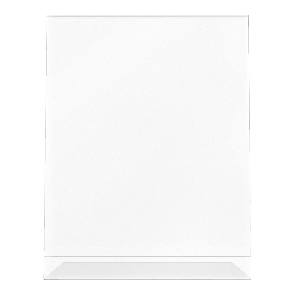 Lorell L-base Slanted Sign Holder Stand - Support 8.50" x 11" Media - Acrylic - Clear - 3 / Pack. Picture 2
