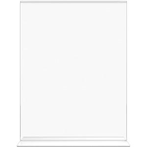 Lorell T-base Standing Sign Holders - Support 8.50" x 11" Media - Acrylic - Clear - 2 / Pack. Picture 8