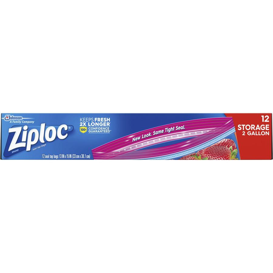 Ziploc&reg; 2-gallon Storage Bags - Extra Large Size - 2 gal Capacity - 13" - Zipper Closure - Plastic - Food, Money, Vegetables, Fruit, Yarn, Cosmetics, Business Card, Map, Meat, Seafood, Poultry - 1. Picture 3