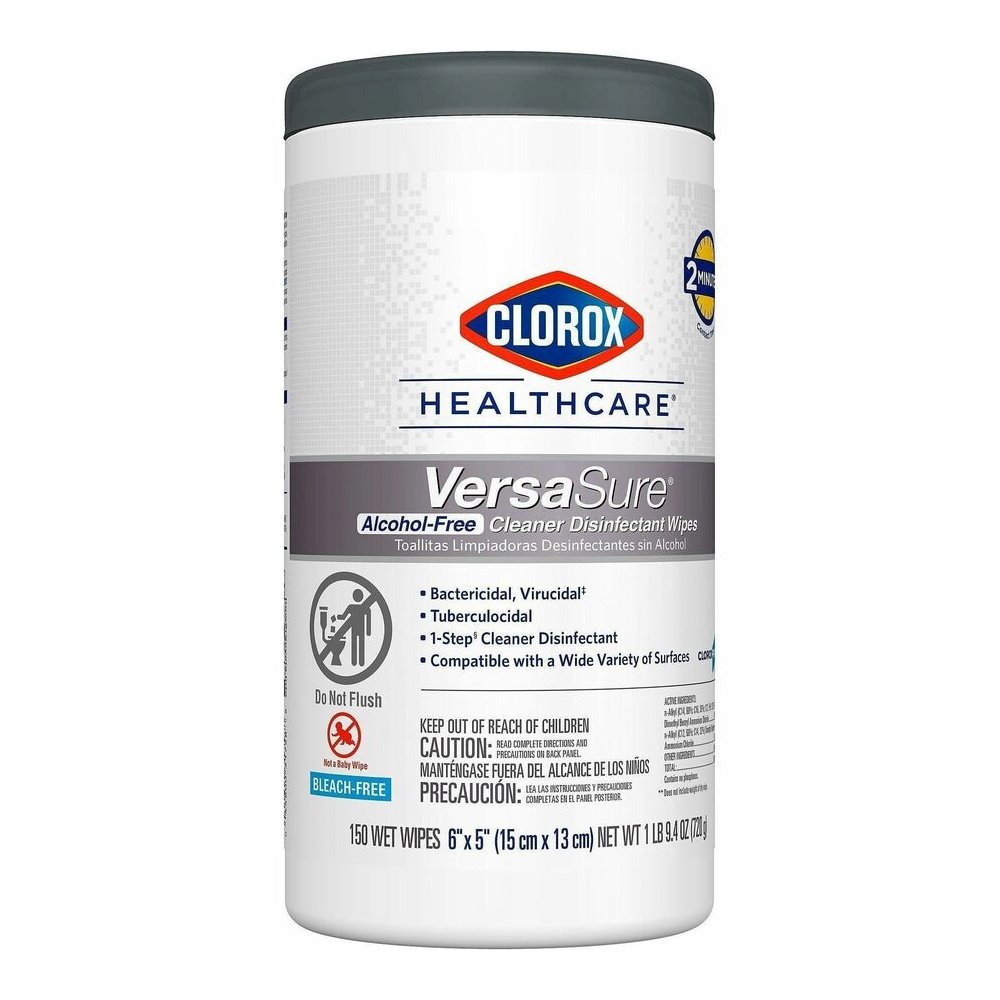 Clorox Healthcare VersaSure Disinfectant Wipes - For Commercial, Medical Equipment, Hard Surface, Nonporous Surface - Ready-To-Use - 5" Length x 6" Width - Recommended For: Bacteria Remover, Virus Rem. Picture 2