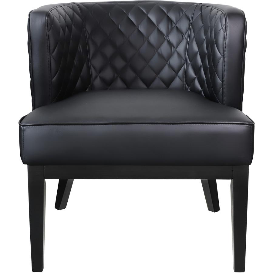 Boss Ava Accent Chair - Black Seat Color - Plush Seat Material - Black Back Color - Four-legged Base - 1 Each. Picture 11