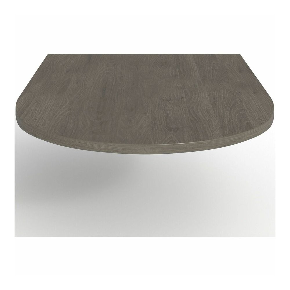 Lorell Prominence 2.0 Half-Racetrack Conference Tabletop - Half Racetrack - 72" Width x 48" Depth x 1.5" Thickness - Band Edge - Material: Particleboard - Finish: Laminate, Gray Elm - Grommet, Cable M. Picture 3