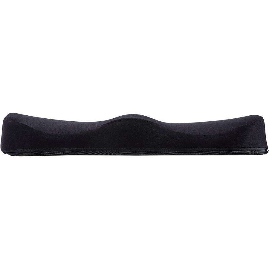 Lorell Butterfly-Shaped Seat Cushion - 17.50" x 15.50" - Fabric, Memory Foam, Silicone - Butterfly - Comfortable, Ergonomic Design, Durable, Machine Washable, Zippered, Anti-slip - Black - 1 Each. Picture 7