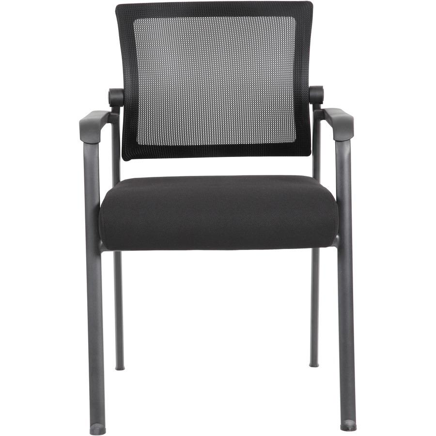 Boss Mesh 4-Legged Guest Chair - Black Seat Color - Black Back Color - Mesh Back Material - Tubular Steel Frame Material - Four-legged Base - 1 Carton. Picture 4