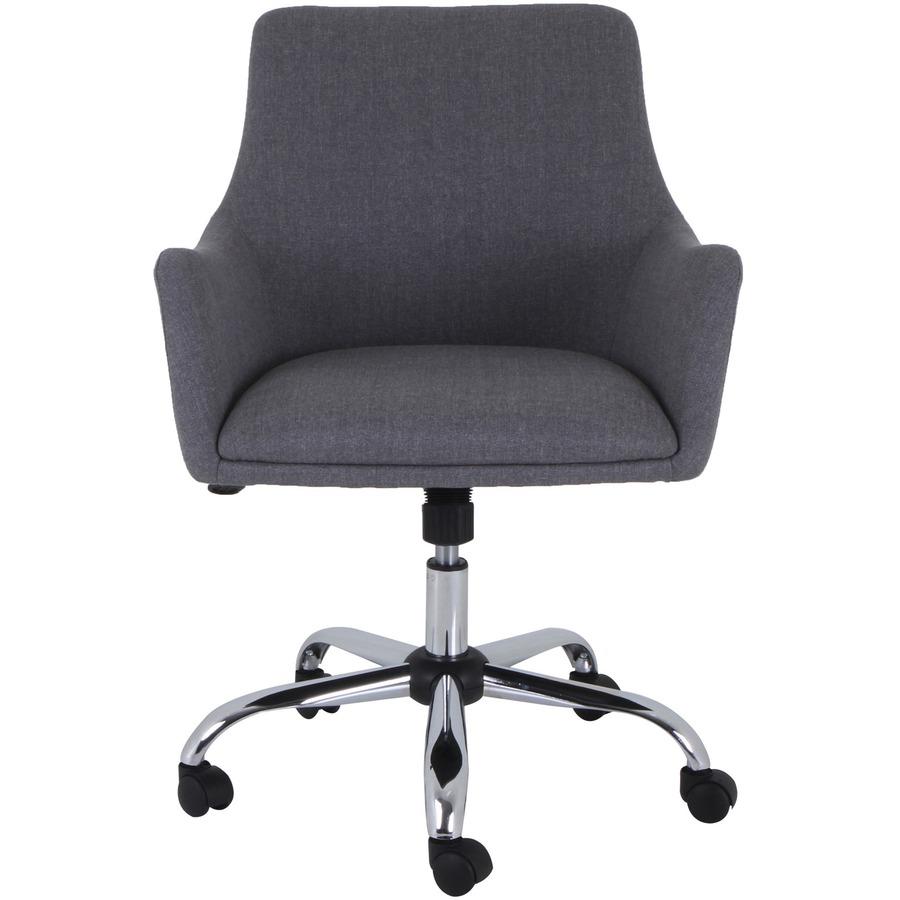 Lorell Mid-century Modern Flannel Guest Chair - Gray - 1 Each. Picture 7