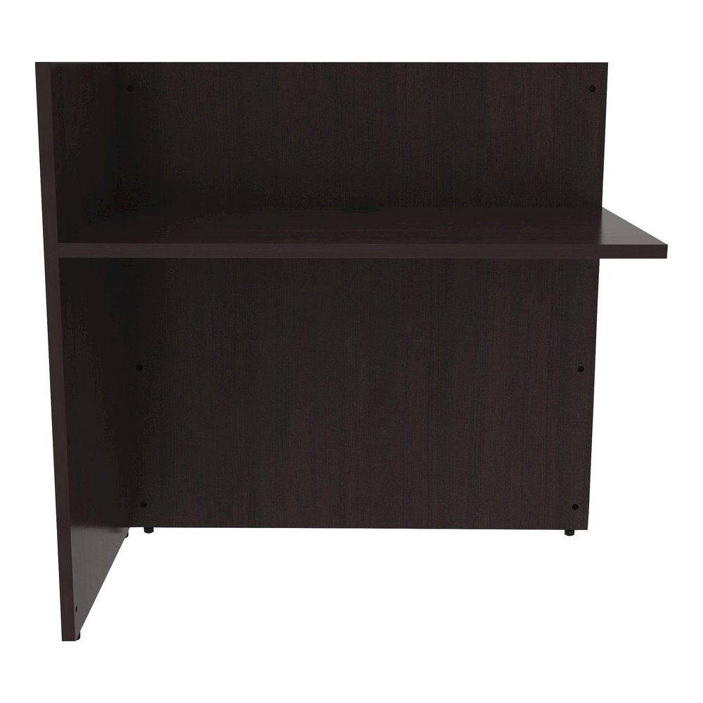 Lorell Essentials Series Reception Return - 41.5" Height x 42" Width x 24" Depth - Material: Laminate - Finish: Espresso - 1 Each. Picture 2