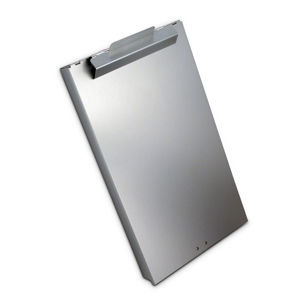 Saunders Cruiser Mate Form Holder with Storage - 1" Clip Capacity - Top Opening - 8 1/2" x 14" Sheet Size - Aluminum - Gray - 1 Each. Picture 2