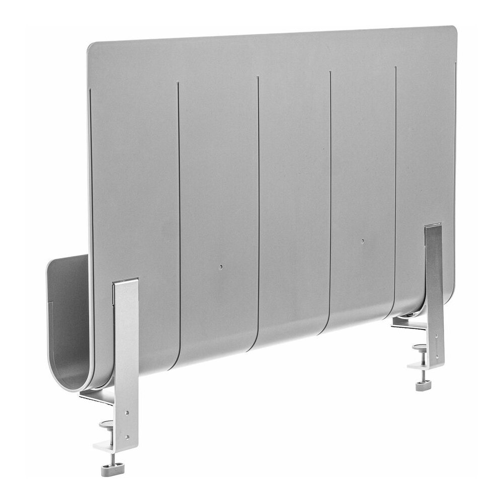 Deflecto Standing Desk Privacy Panel Organizer - 16.35" Height x 24" Width x 2.70" Depth - Gray - Acrylonitrile Butadiene Styrene (ABS) - 1 Each. Picture 3