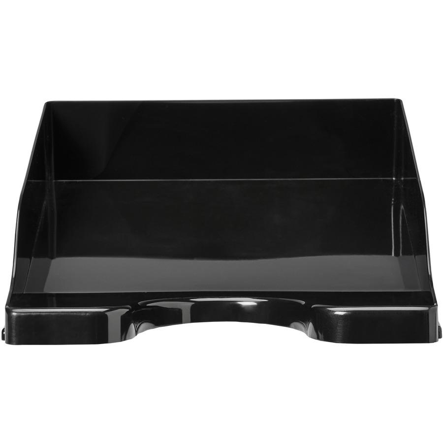 Deflecto AntiMicrobial DocuTray - 2.60" Height x 10.16" Width x 13.78" Depth - Desktop - Antimicrobial, Interlockable, Stackable, Mildew Resistant - Black - Polystyrene - 1 Each. Picture 4