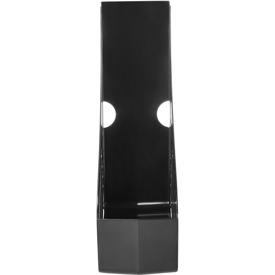 Deflecto AntiMicrobial Jumbo Magazine File - Black - Polystyrene. Picture 4