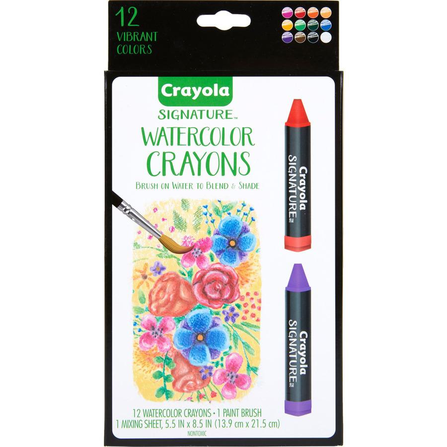 Crayola Signature Premium Watercolor Crayons - Assorted - 24 / Pack. Picture 7