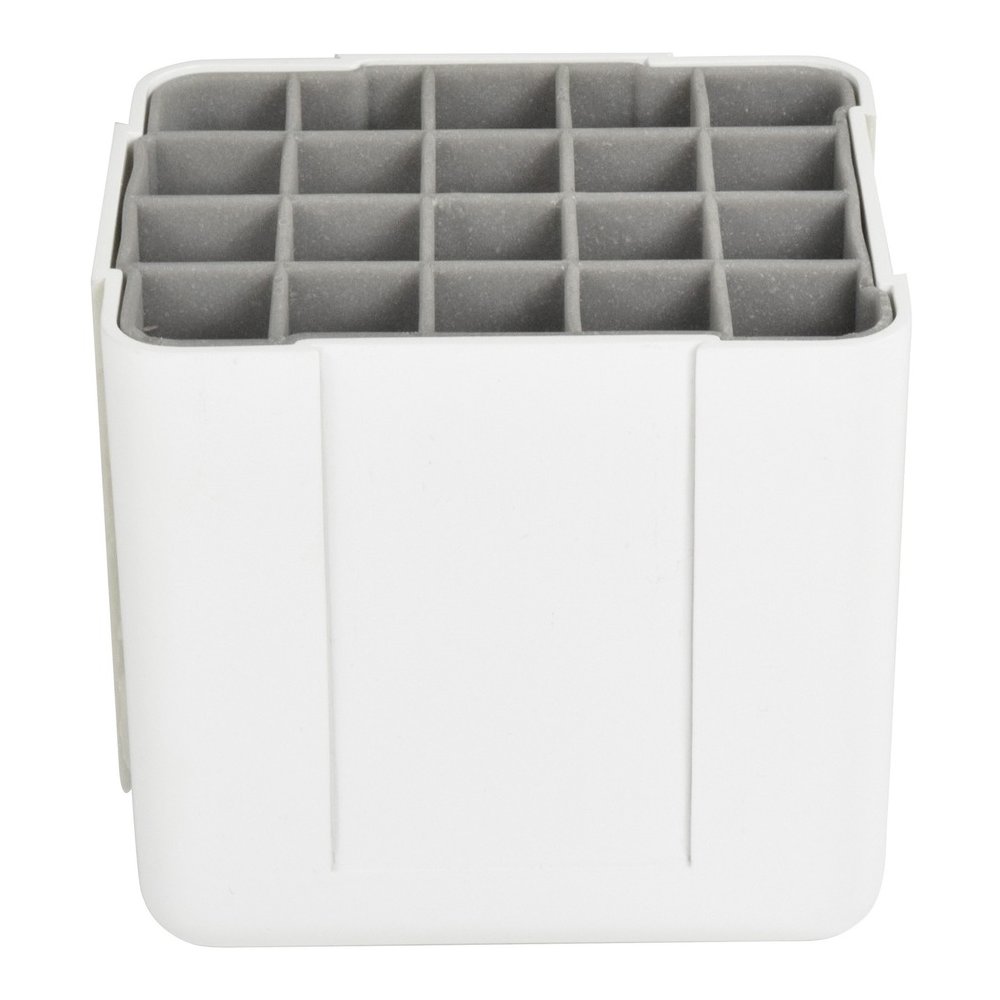 Deflecto Interlocking Marker Organizer - 4.30" Height x 4.40" Width x 3.40" Depth - Desktop - Portable, Stackable - White - Acrylonitrile Butadiene Styrene (ABS) - 1 Each. Picture 3