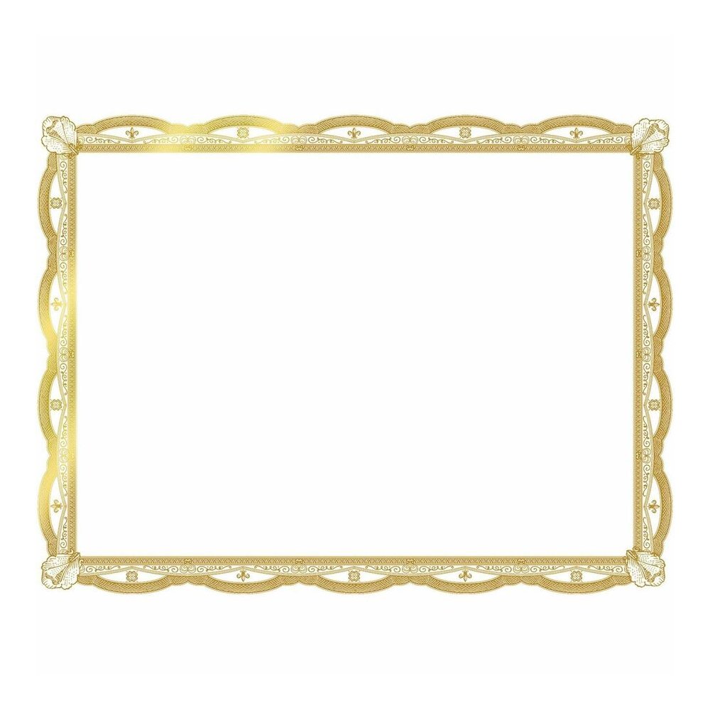 Geographics Premium Certificates with Gold Seals - 65 lb Basis Weight - 11" Width - Inkjet Compatible - Gold, Assorted, Multicolor with Gold Border - Card Stock, Foil - 12 / Pack. Picture 3